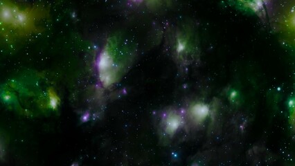 Realistic Galaxy Nebula with Bright Stars and Space Clouds