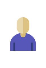 simple person vector icon. simple symbol profile