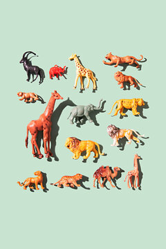 Collection of retro animal figurines