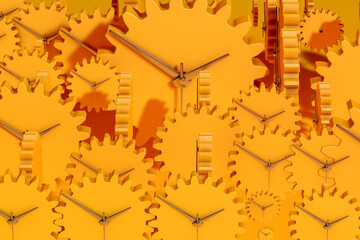 Clock gears productivity concept