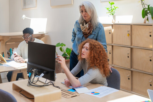 Modern Coworking Business With Diverse Team Collaboration