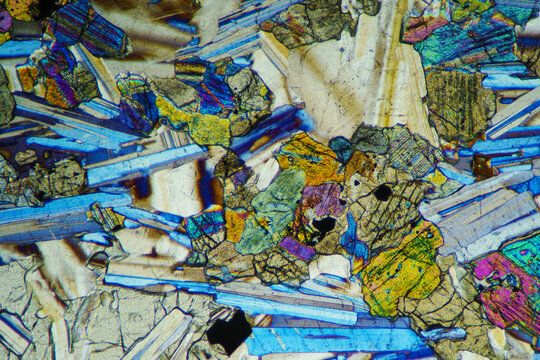 Micrograph of cabbro texture