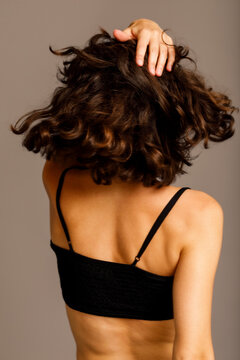 woman dancing back view