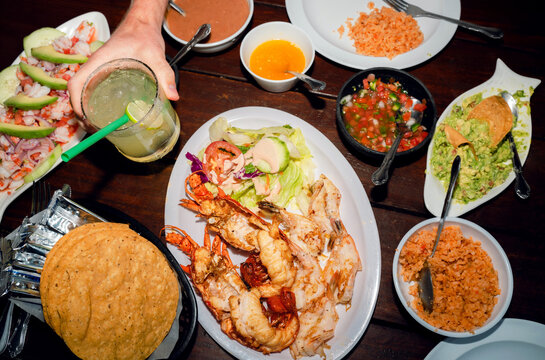 Lobster Dinner in Mexico 
