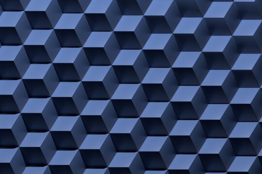 3D Pattern of perfect cubes.