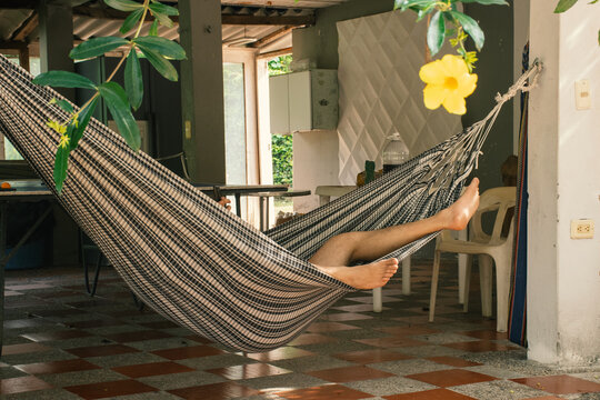 Person Relaxing  in a Hammock 