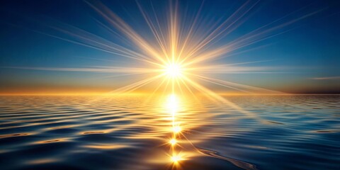 Obraz premium Beautiful sun reflecting on water creating a sparkling effect