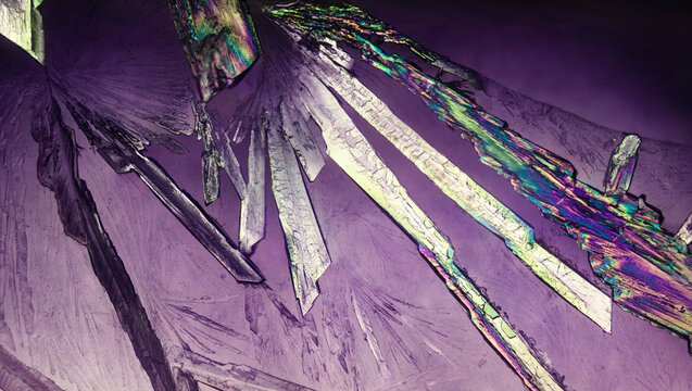 Abstract purple background with crystals