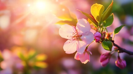 Close-up of a beautiful blooming flower with vibrant colors and sunlight streaming through. Ideal for spring and nature themes.