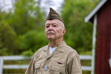 Senior Citizen military Portrait  man Veteran