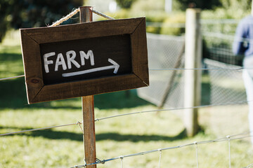 Rustic farm sign