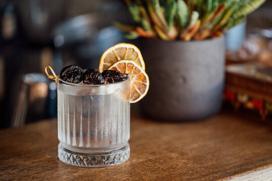 Plum vodka cocktail