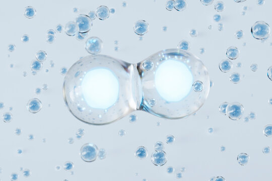 Cell Division with Floating Particles
