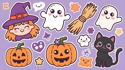 halloween icons set