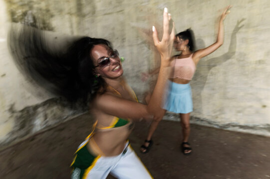 Blurry action of dancers, lo-fi lifestyle