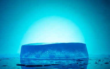 natural blue ice for podium background presentation product cosmetics medicine drinks