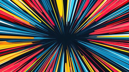 Fototapeta premium Vibrant Abstract Background in Comic Style with Bold Patterns