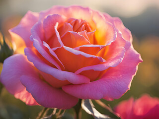 pink rose closeup