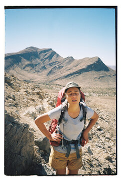 Exhausted tired hiker