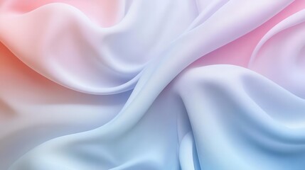 Obraz premium Smooth pastel waves, soft fabric feel, abstract minimalism