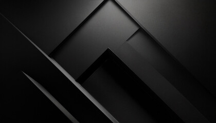 Elegant black cube stand for product placement mockup. Dark podium exhibition scene background. Minimal box platform showroom with spot light.
