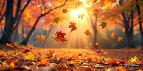 autumn leaves in the park