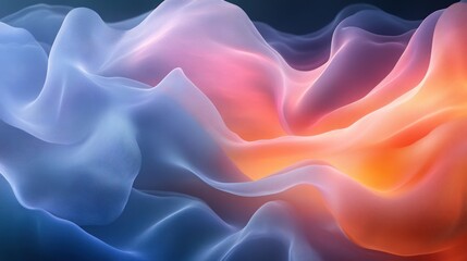 Obraz premium Abstract Wavy Digital Fabric with Gradient Colors