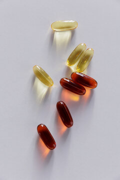 vitamins in capsules on the table