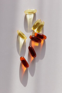 vitamins in capsules on the table