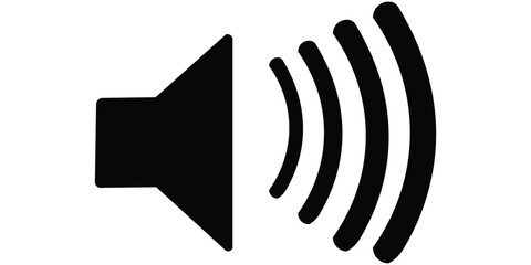 Sound volume icon. Speaker volume icon isolated.