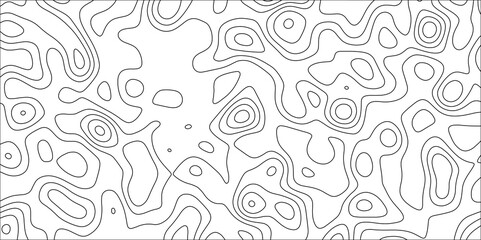 Contour map background. Geography scheme and terrain. Topography grid map. Stylized topographic contour map. Geographic line mountain relief. Abstract lines or wavy backdrop background.	
