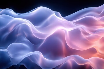 Obraz premium Abstract Wavy Pattern in Blue and Pink Hues