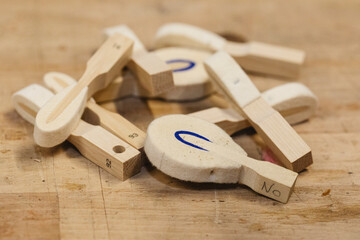 Piano Hammer Heads on Workbench