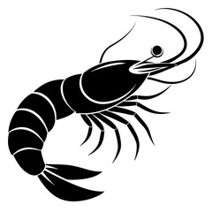 Shrimp silhouette victor illustration