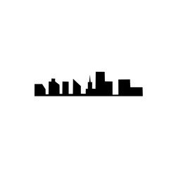 silhouette of urban buildings