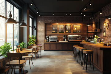 Conversations Brew Here: Empty Coffee Shop Ready for Socializing