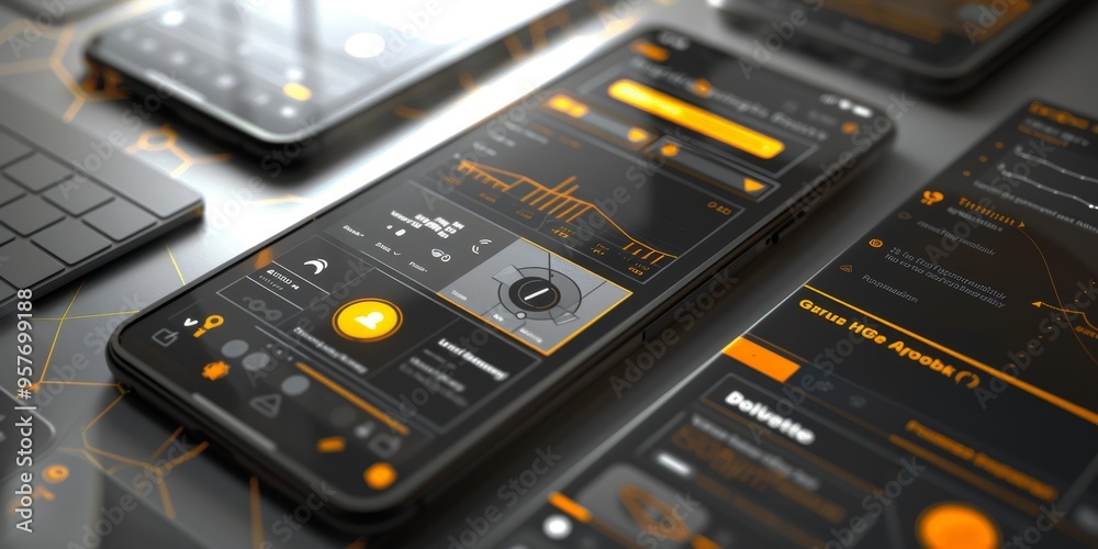 Poster Interactive prototype of a mobile app demonstrating seamless user flows and intuitive navigation paths
