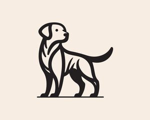 Dog logo design icon symbol vector illustration.