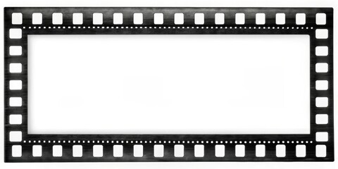 Obraz premium Analog film border in black and white with space for text, instant, photo, film, border, frame, vintage, retro, photography