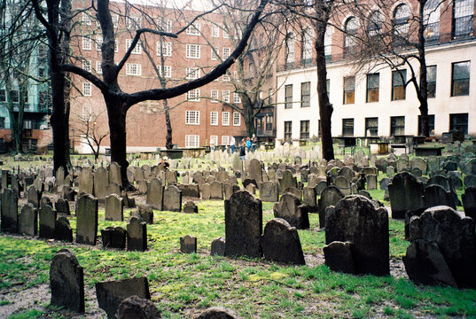 Gravesites at the Granary Burial Ground, Boston, Massachusetts