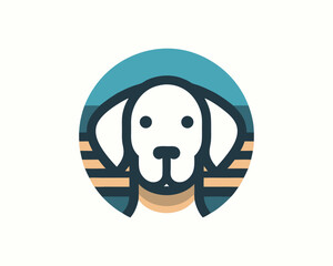 Dog logo design icon symbol vector illustration.