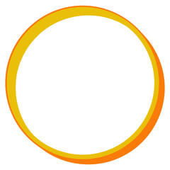 Round frame with two tone border