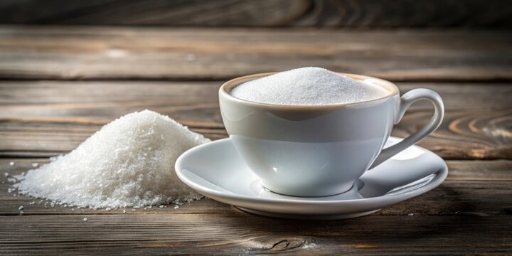 Cup of sorbitol sweetener for sugar-free drinks and desserts, sorbitol, sweetener, sugar-free, cup, alternative
