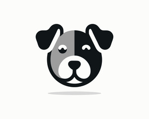 Dog logo design icon symbol vector illustration.