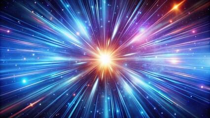 Cosmic hyperspace background with speed of light, glowing abstract rays, and stars in motion , cosmic, hyperspace, speed of light, neon