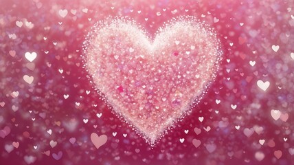 Obraz premium Valentine day background with pink hearts