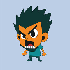 angry face emotion face character illustration cartoon