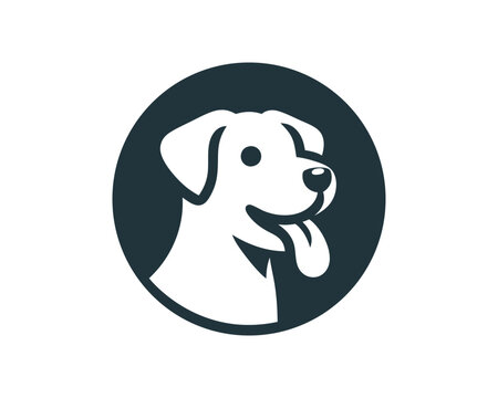Dog logo design icon symbol vector illustration.