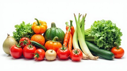 A variety of vegetables including tomatoes, carrots