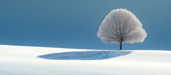 Solitary Tree in a Snowy Field